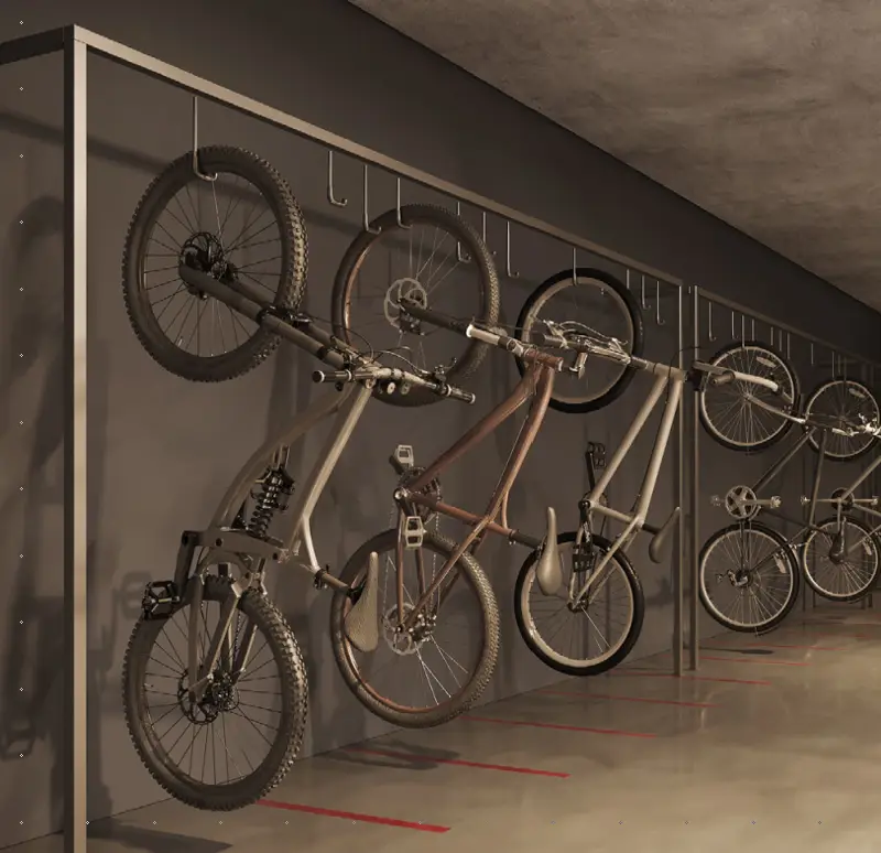 Bicicletário do use.moema — Armazenamento seguro para bicicletas.